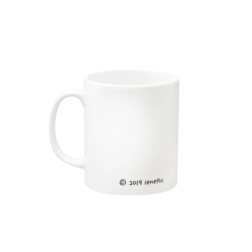 しろと助手くんの家猫工房ショップの03オリジナルキャラクターマグカップ（好事家） Mug :left side of the handle