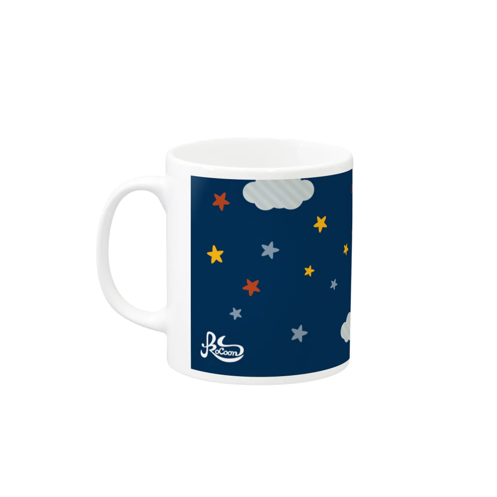 kocoon（コクーン）の夜空のカブトムシ Mug :left side of the handle