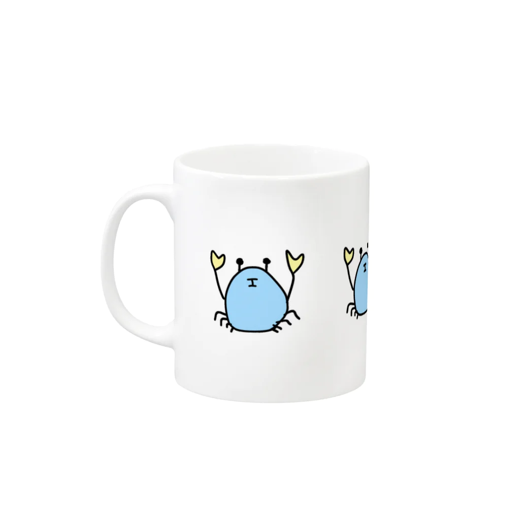 イカてゃのチョキチョキカニ Mug :left side of the handle