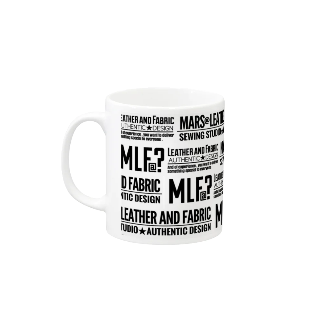 MLF@? Original Goods ShopのMLF@?モノグラム/white マグカップの取っ手の左面
