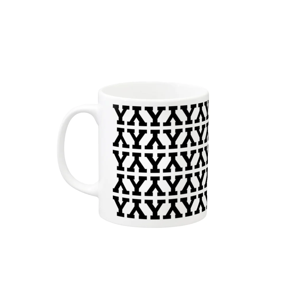 MLF@? Original Goods ShopのMLF@?オリジナル/イニシャルMUG/Y マグカップの取っ手の左面