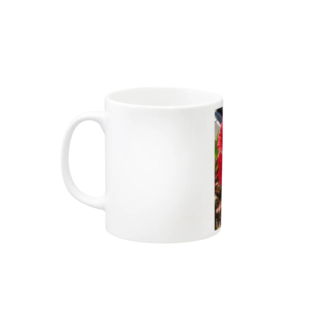 ハイビスカス🌺のハイビスカス Mug :left side of the handle