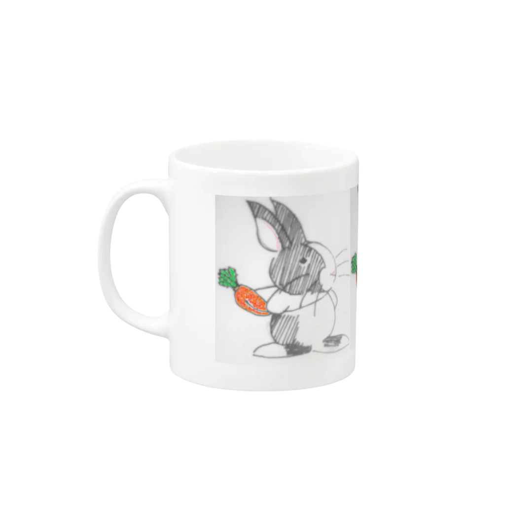 kerorinrinloveのカラー版　うさぎ Mug :left side of the handle