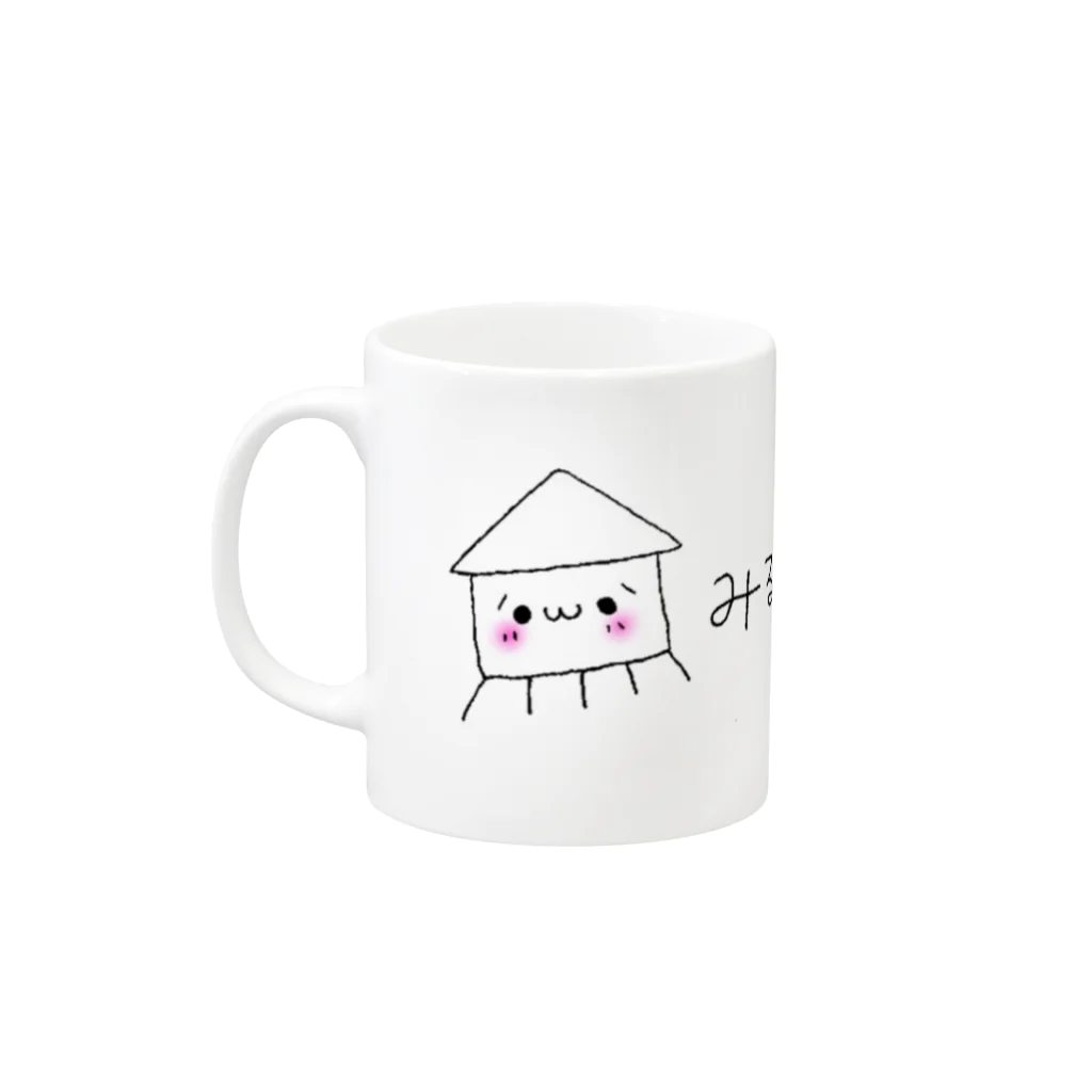 みるくグッズのみるくまにあ。 Mug :left side of the handle