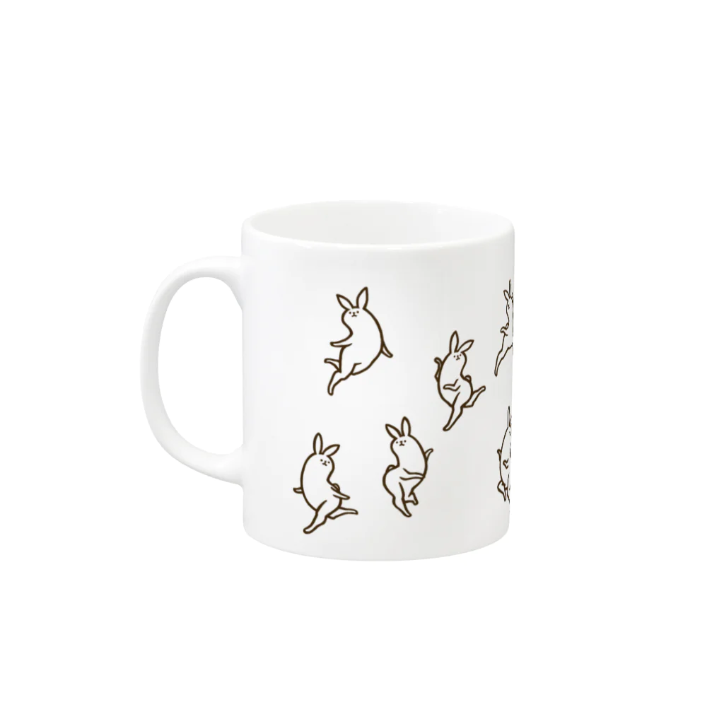 タドリのうさぎちらし Mug :left side of the handle