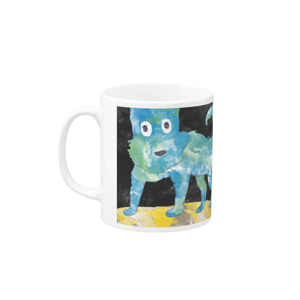 IllustCodeのBig Dog Mug :left side of the handle