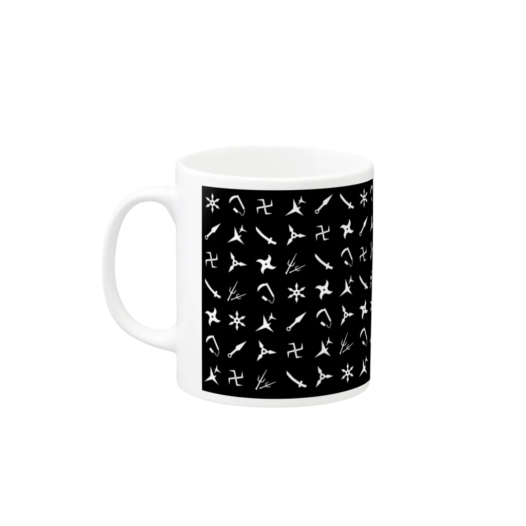 のい＠LINEスタンプも販売中のNIN-JA!! MUG-BL Mug :left side of the handle