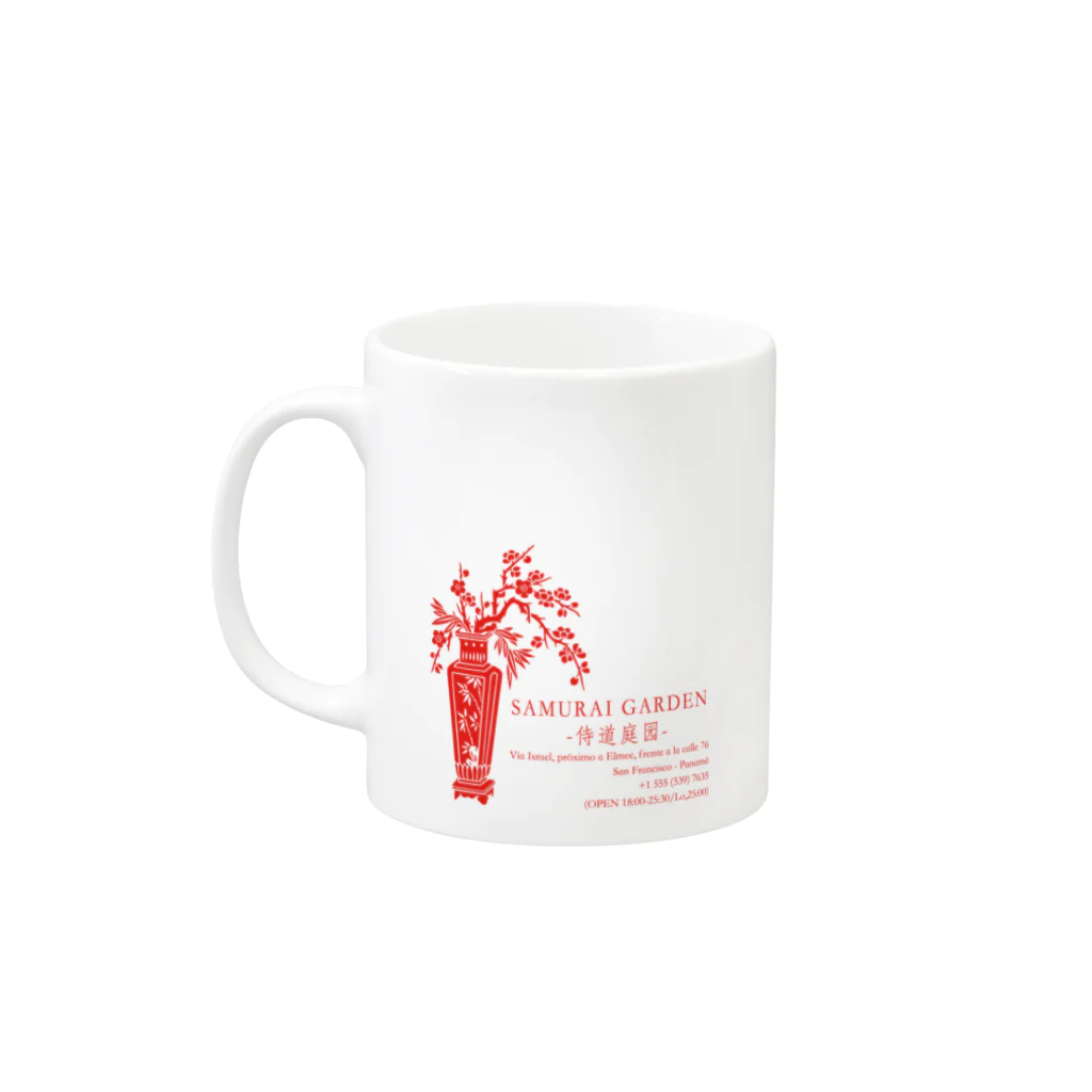 Samurai Gardenサムライガーデンの1922mug紅色 Mug :left side of the handle