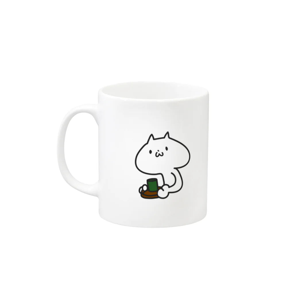 のい＠LINEスタンプも販売中のふしぎねこ-MUG マグカップの取っ手の左面