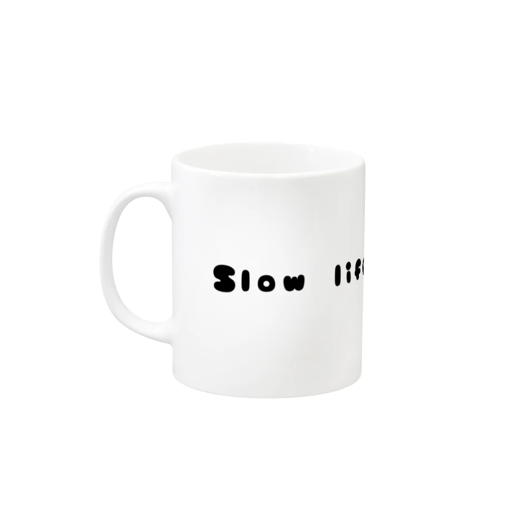 Eatn-kkのSlow life turtles Mug :left side of the handle