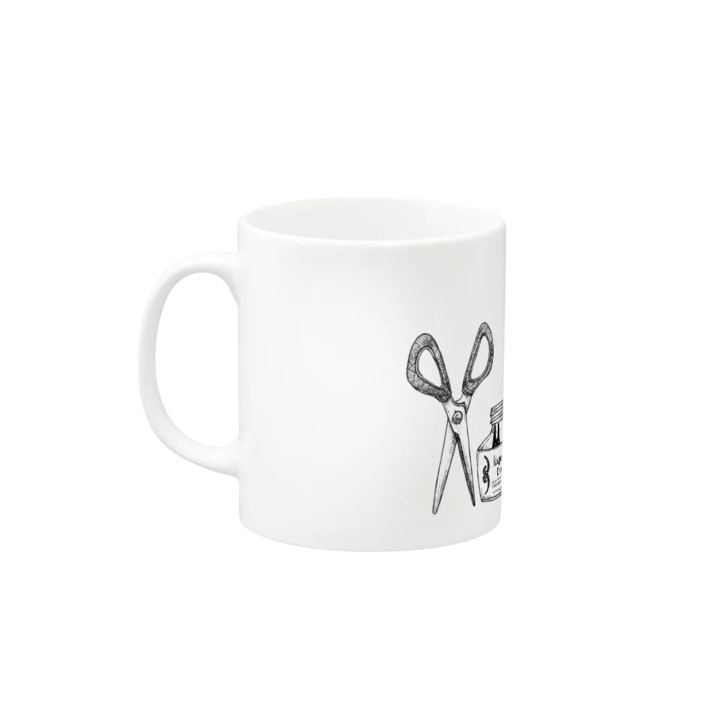 まうらのおばけがひそむ文房具 Mug :left side of the handle