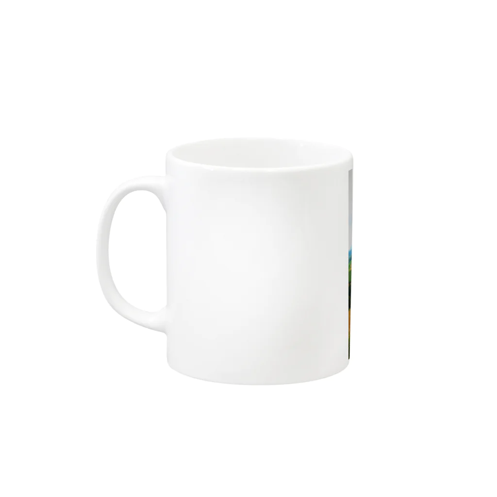 namonaki_hituziのまっすぐな道 Mug :left side of the handle