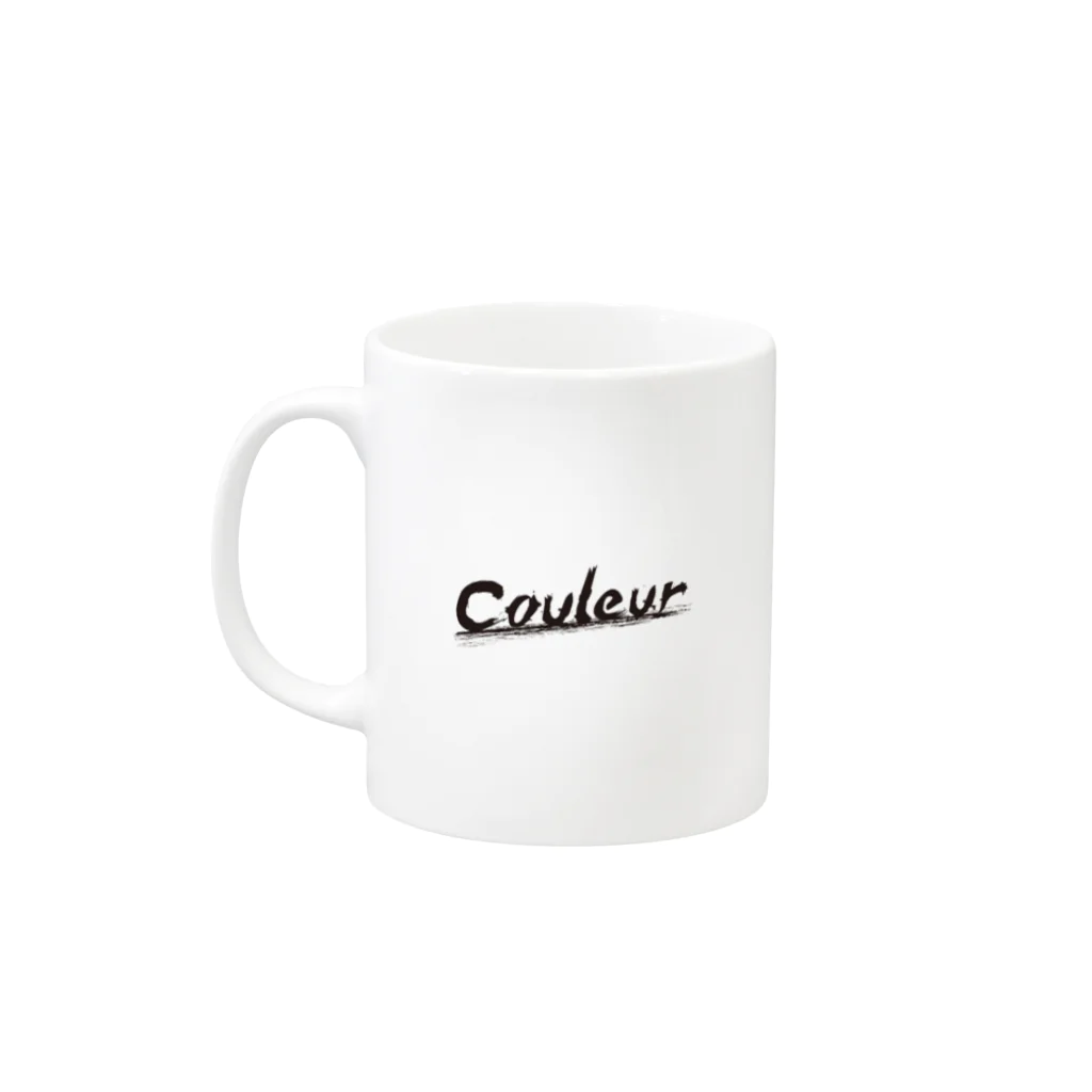 Couleur(クルール)のCouleur外観シリーズ ロゴ入りマグカップ マグカップの取っ手の左面