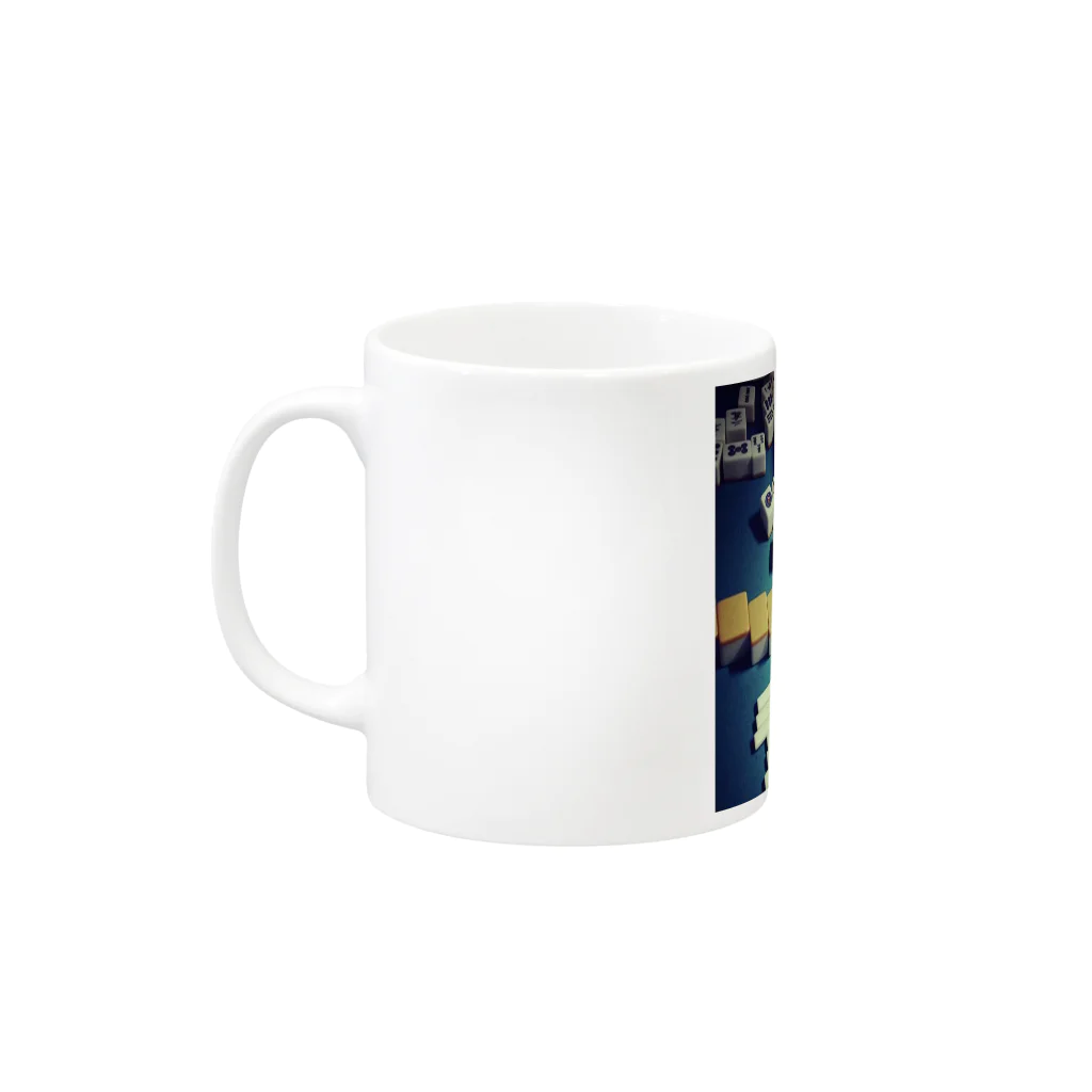 ニブイチ屋の捲りトップ Mug :left side of the handle