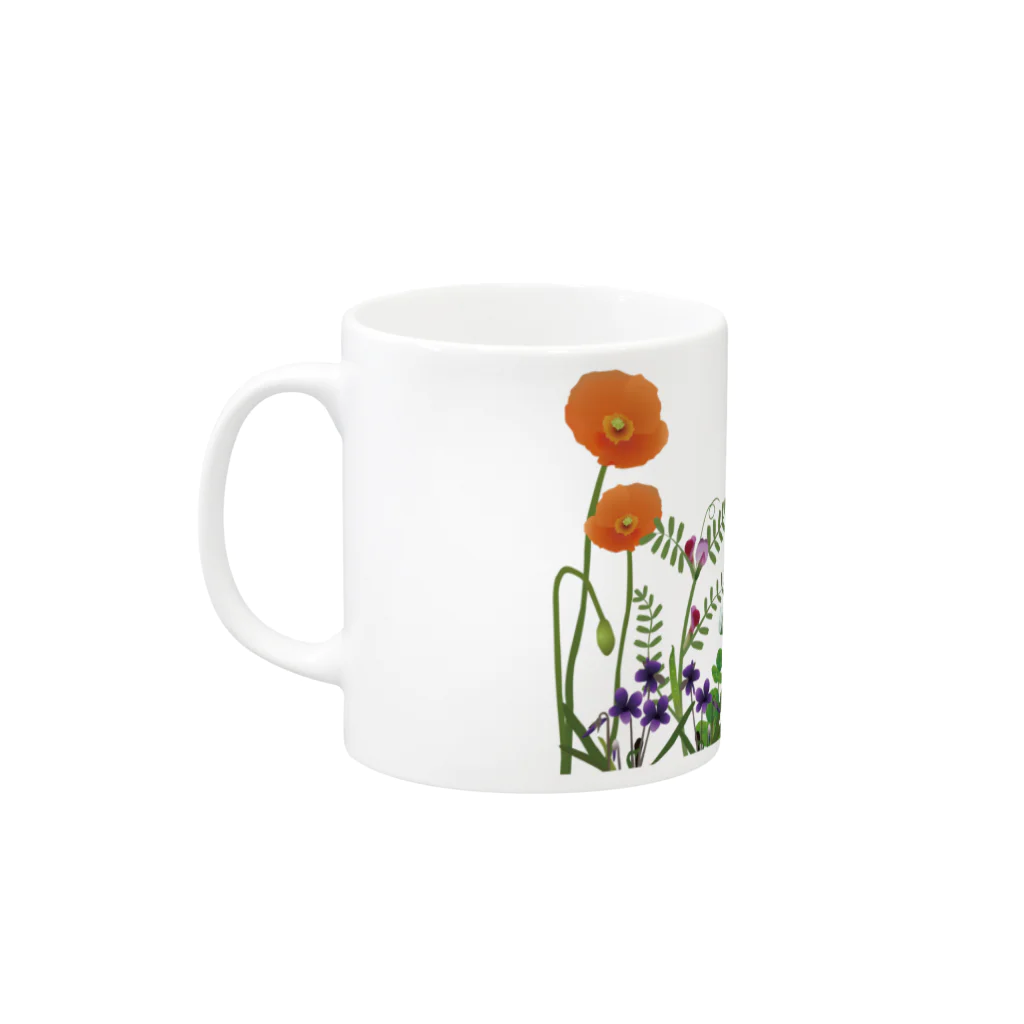 Drecome_Designの 野の花 Mug :left side of the handle