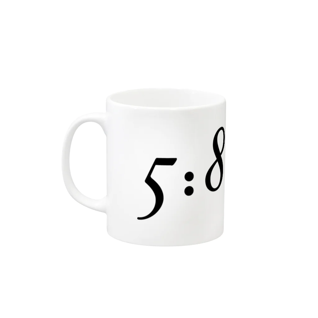 5:8 gotaihachiの5:8 Mug :left side of the handle