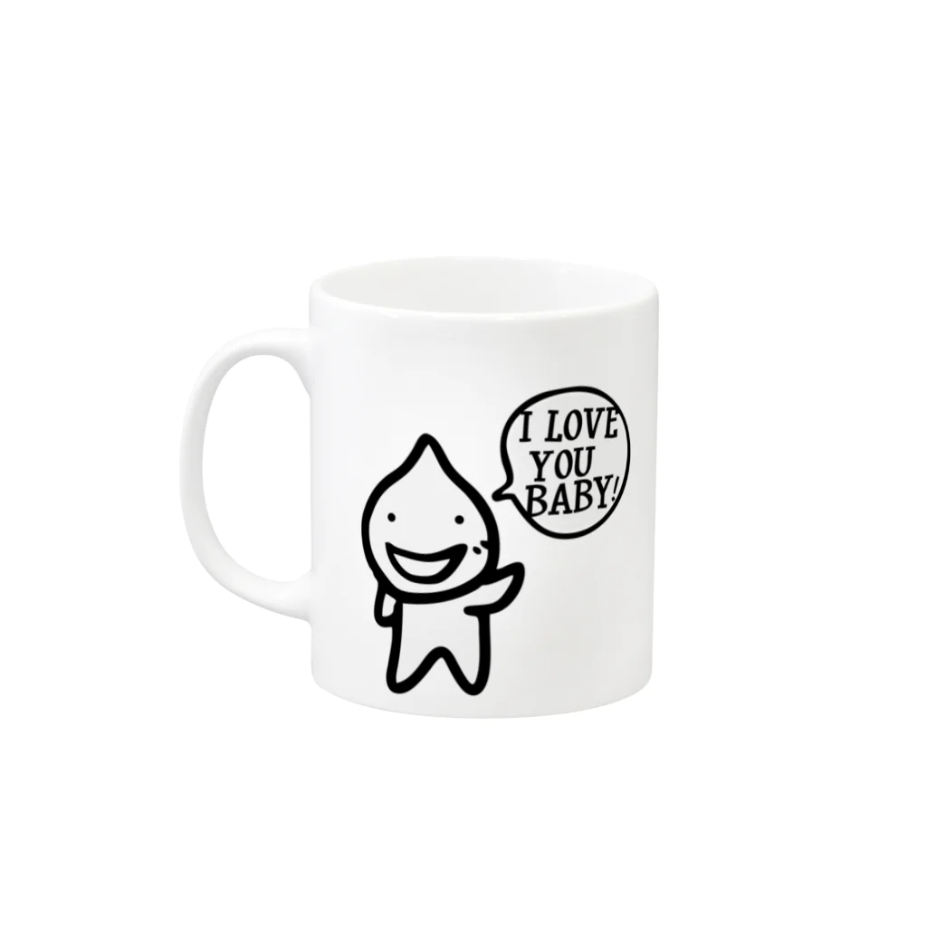 YUMOのScallion（l.o.v.e.） Mug :left side of the handle