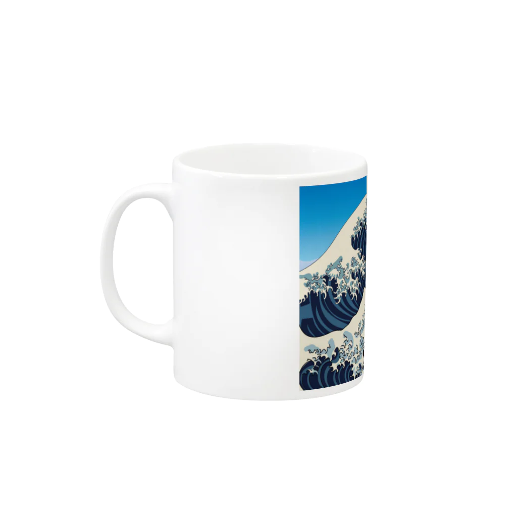 Drecome_Designの 紅富士波乗写楽 Mug :left side of the handle