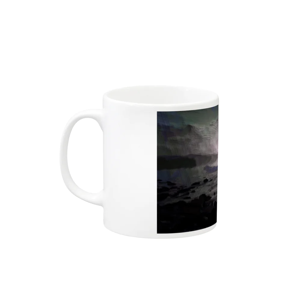 mikkisixxの月読 Mug :left side of the handle