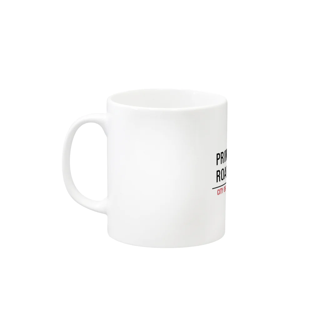 MasayukiAndoのロードサイングッズ Mug :left side of the handle