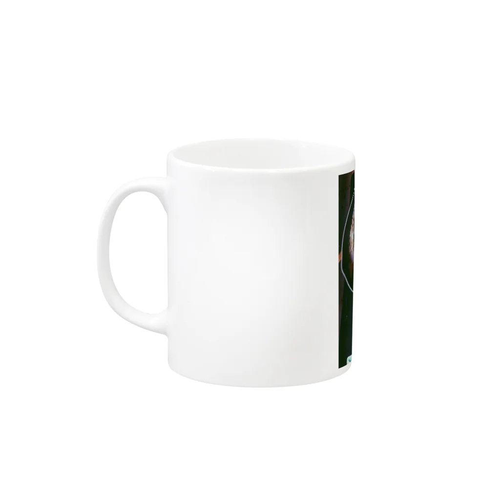 白い吐息の自炊 Mug :left side of the handle