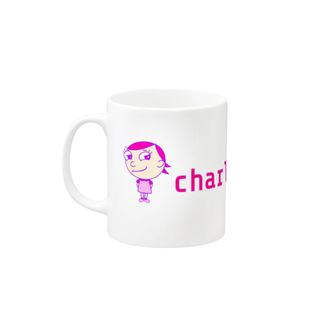 charlolのロゴcharlie マグカップの取っ手の左面