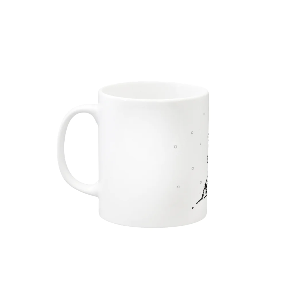 竜樹のサルの親子 Mug :left side of the handle