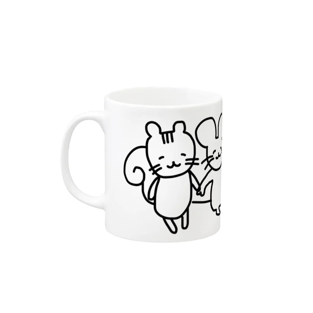 わんわんのワンダフルストアのわんわんと仲間たち Mug :left side of the handle