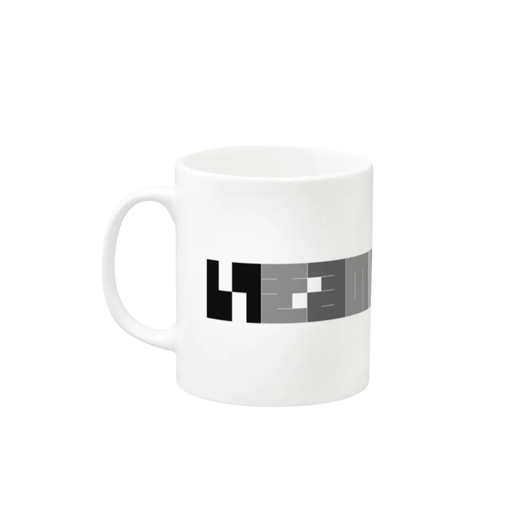 竹条いちいのいきるのにむいてない monochrome Mug :left side of the handle