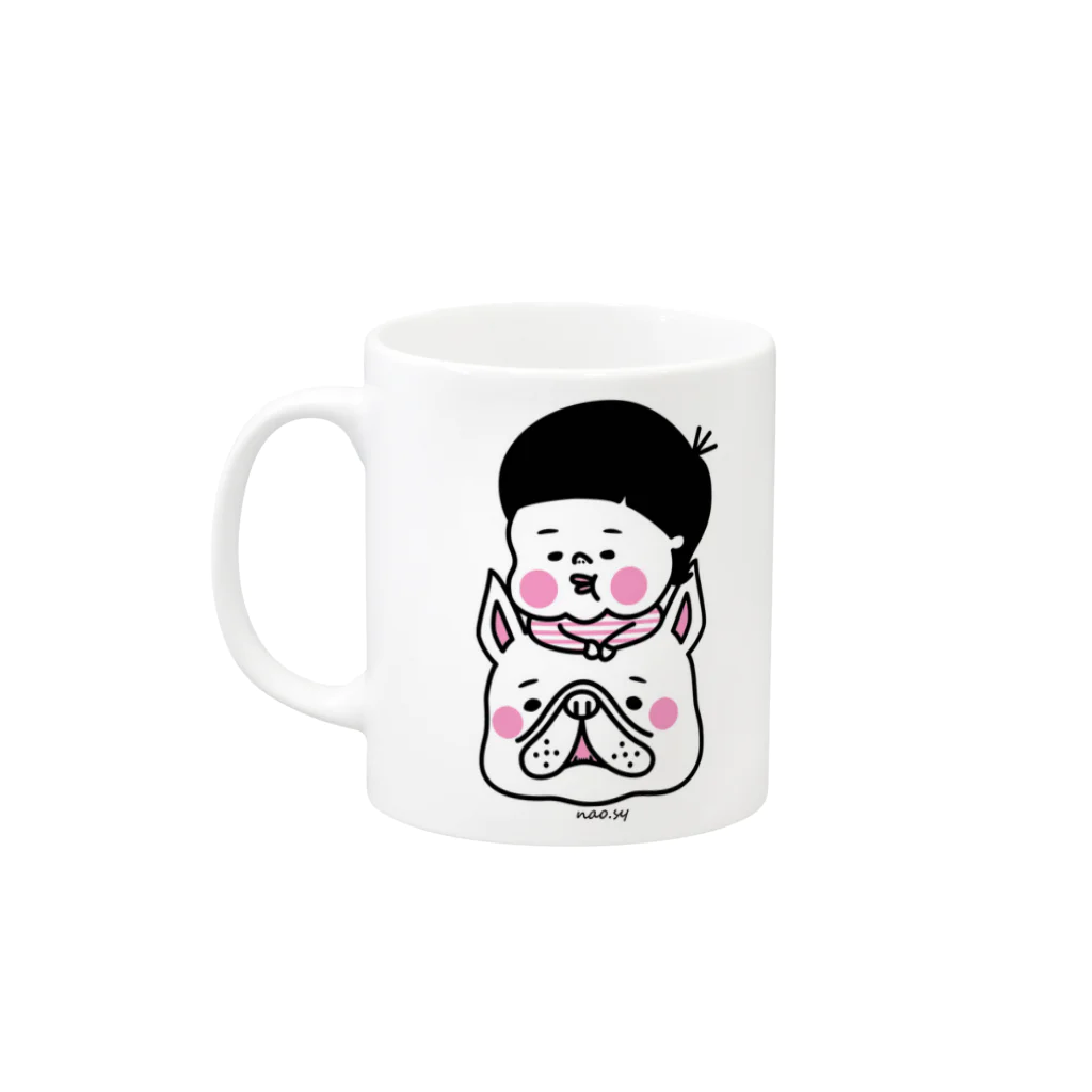 nao_syのこどもとフレブル Mug :left side of the handle