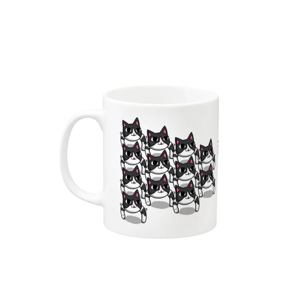 COWWたちつてと店のなんだこの猫 Mug :left side of the handle