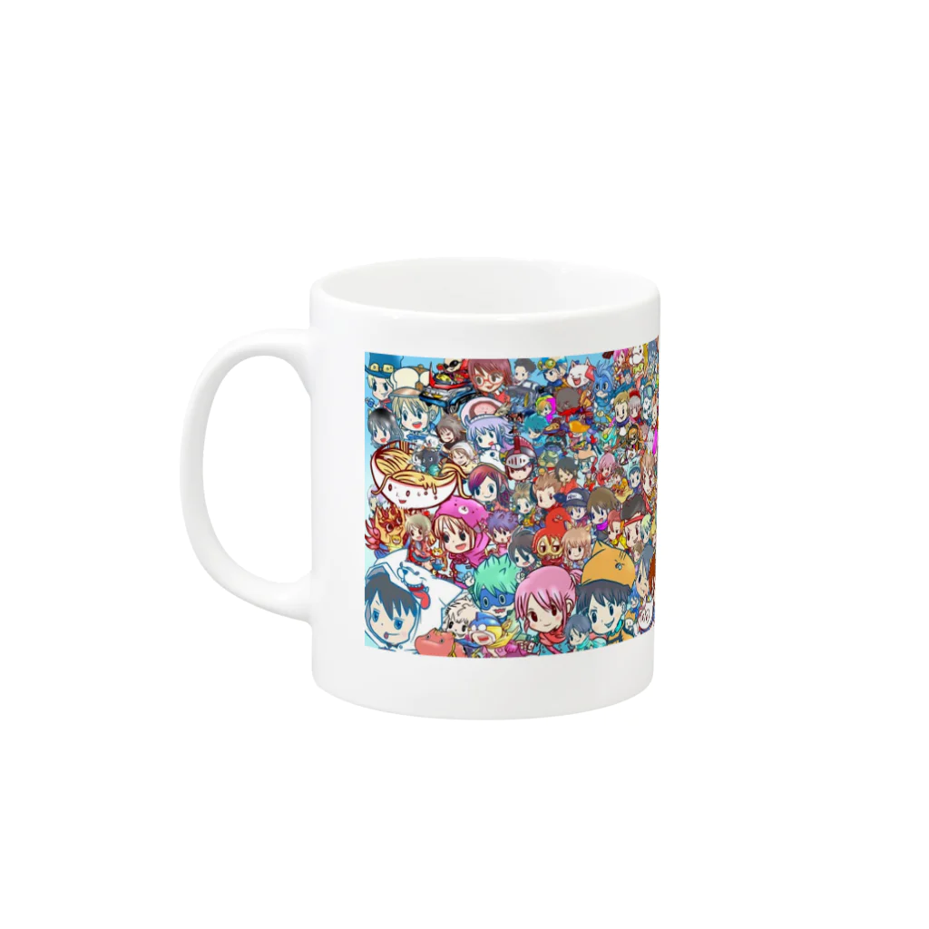 リプヲの走る企画全員集合マグカップ Mug :left side of the handle