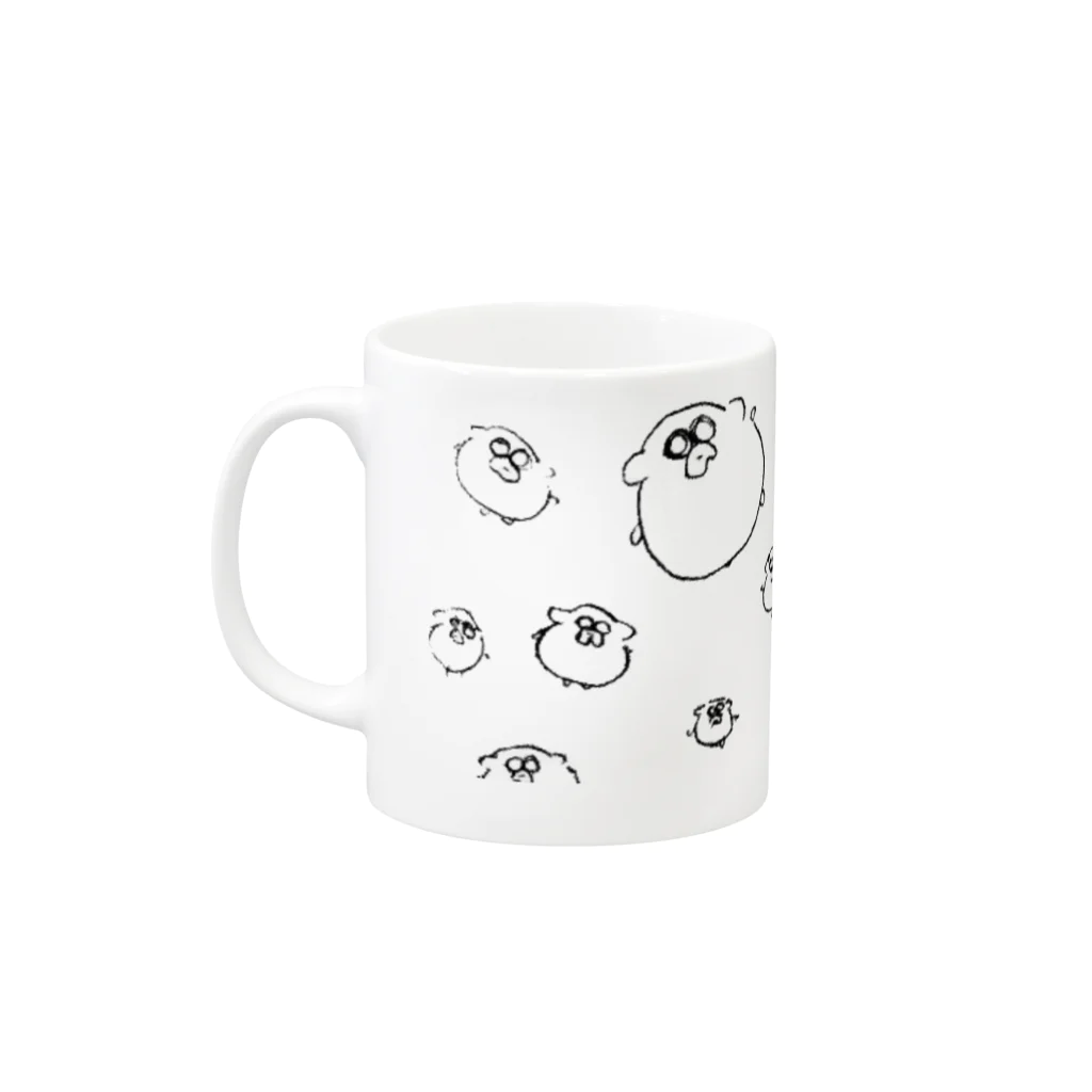 ハムスターと犬の間のhamukenn Mug :left side of the handle