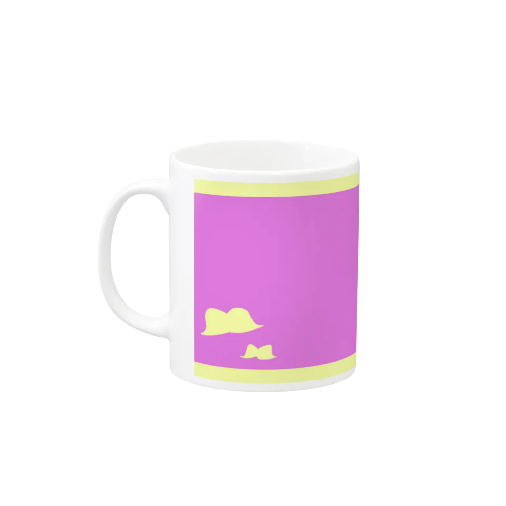 ヒゲにゃ！のヒゲにゃ！まぐかっぷ【パープル】 Mug :left side of the handle