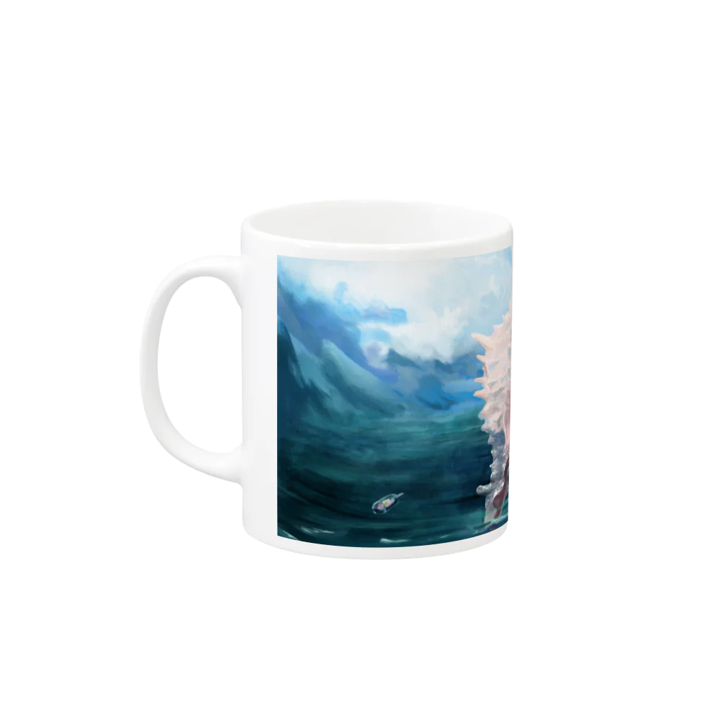 名前のない本舗のびんのとどくところ Mug :left side of the handle