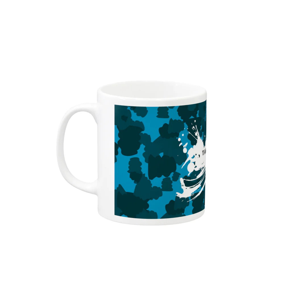 たかっし∵のTakassy Army Corp（ブルーカモ）Horizontal Mug :left side of the handle