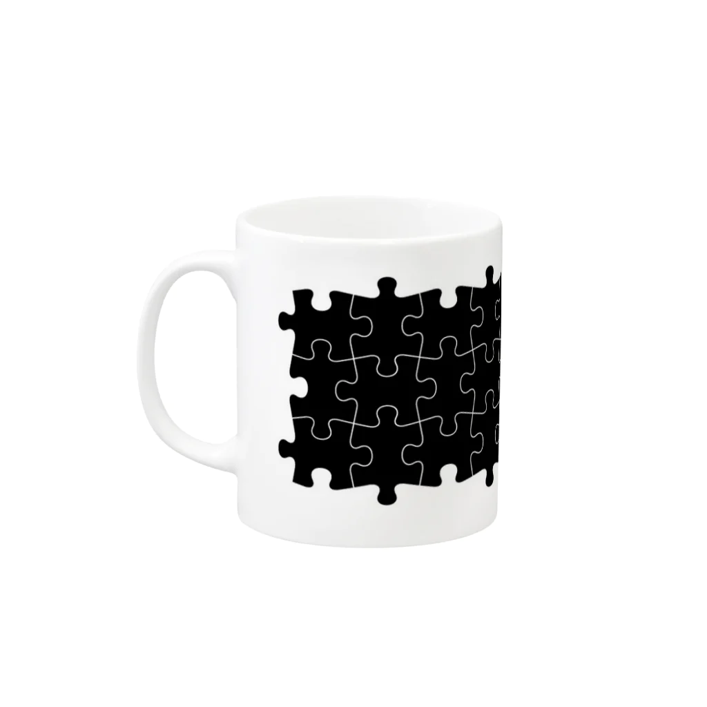 くろのパズルとハート Mug :left side of the handle