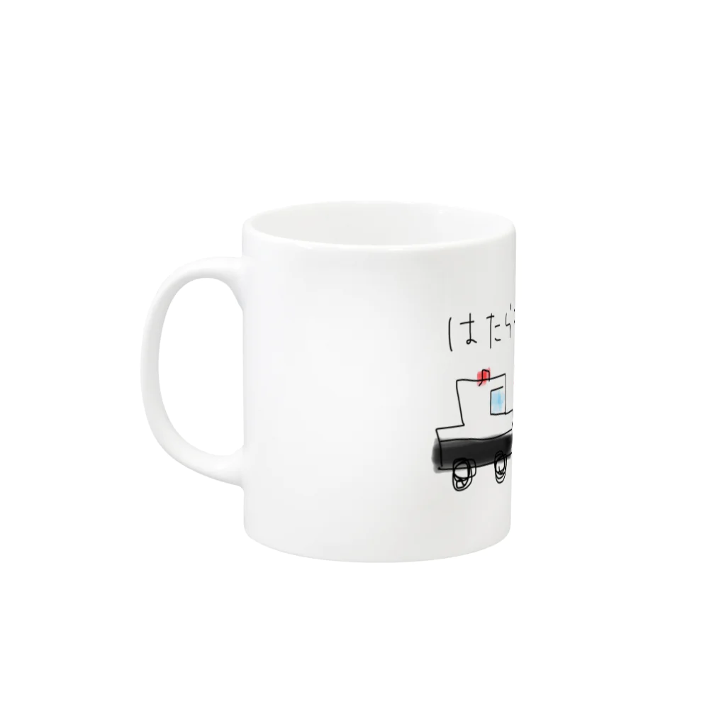 teibaのはたらくクルマ Mug :left side of the handle