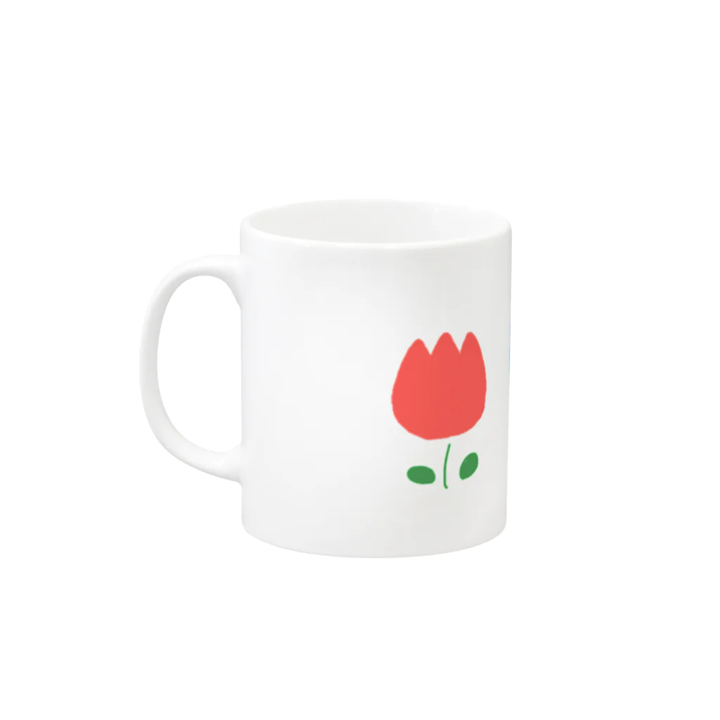 おやすみーこの信号チューリップ Mug :left side of the handle