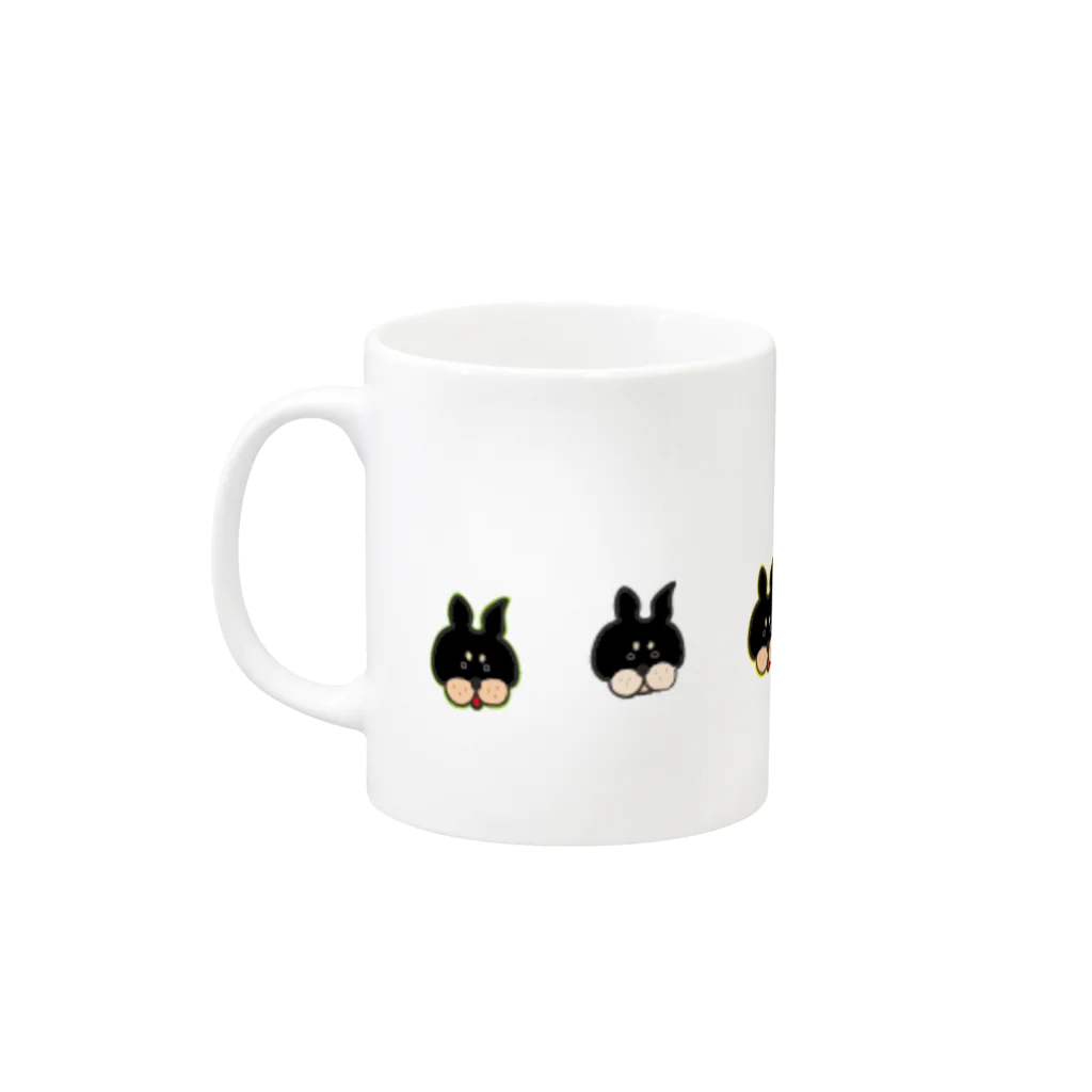 おがさわらぷー商店の二代目ぷーちゃんず Mug :left side of the handle