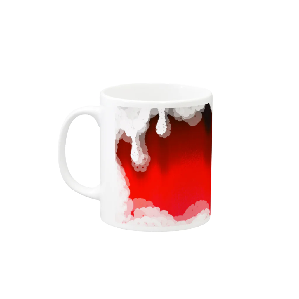 〒 表参道 路地裏 49010のBlack ♛ Strawberry Mug :left side of the handle