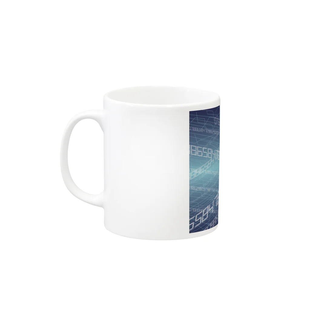 omeganyの電脳空間　青 Mug :left side of the handle