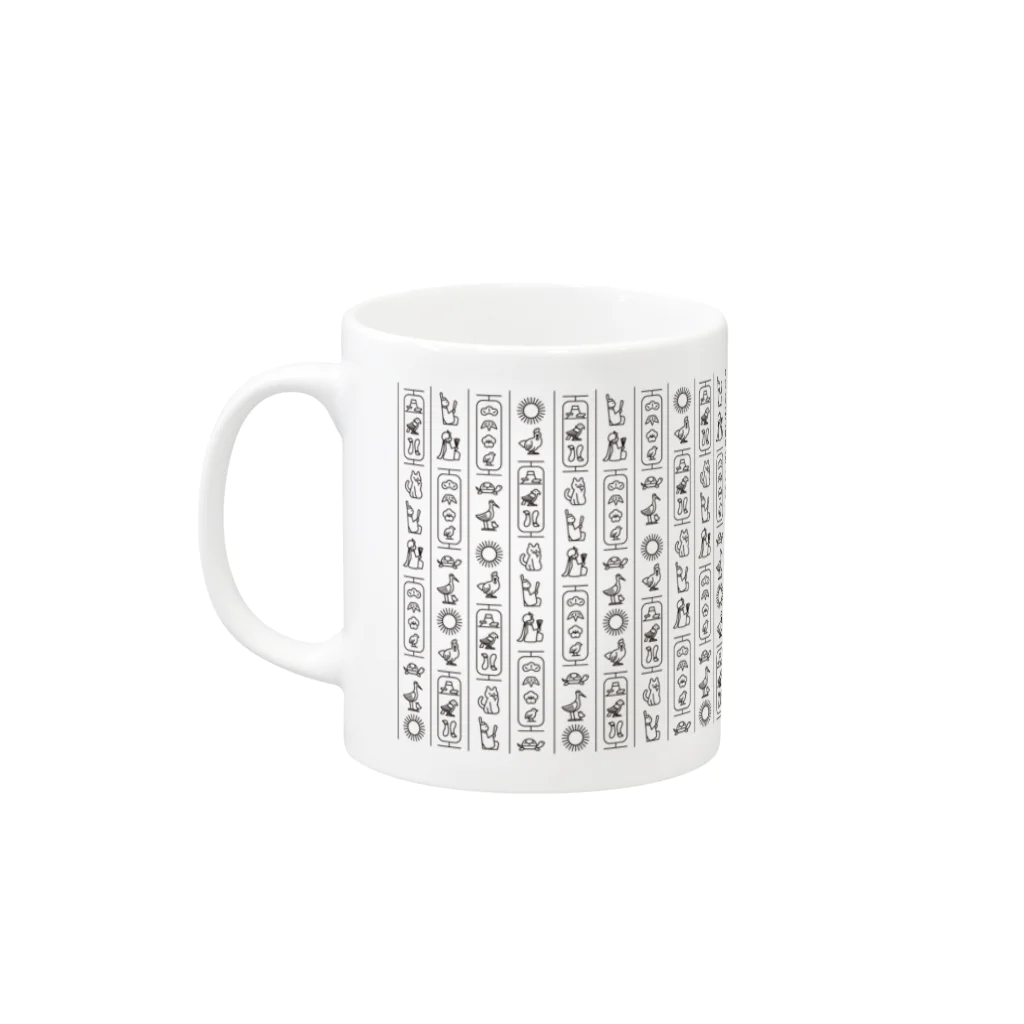 かめつるの日本ヒエログリフ Mug :left side of the handle