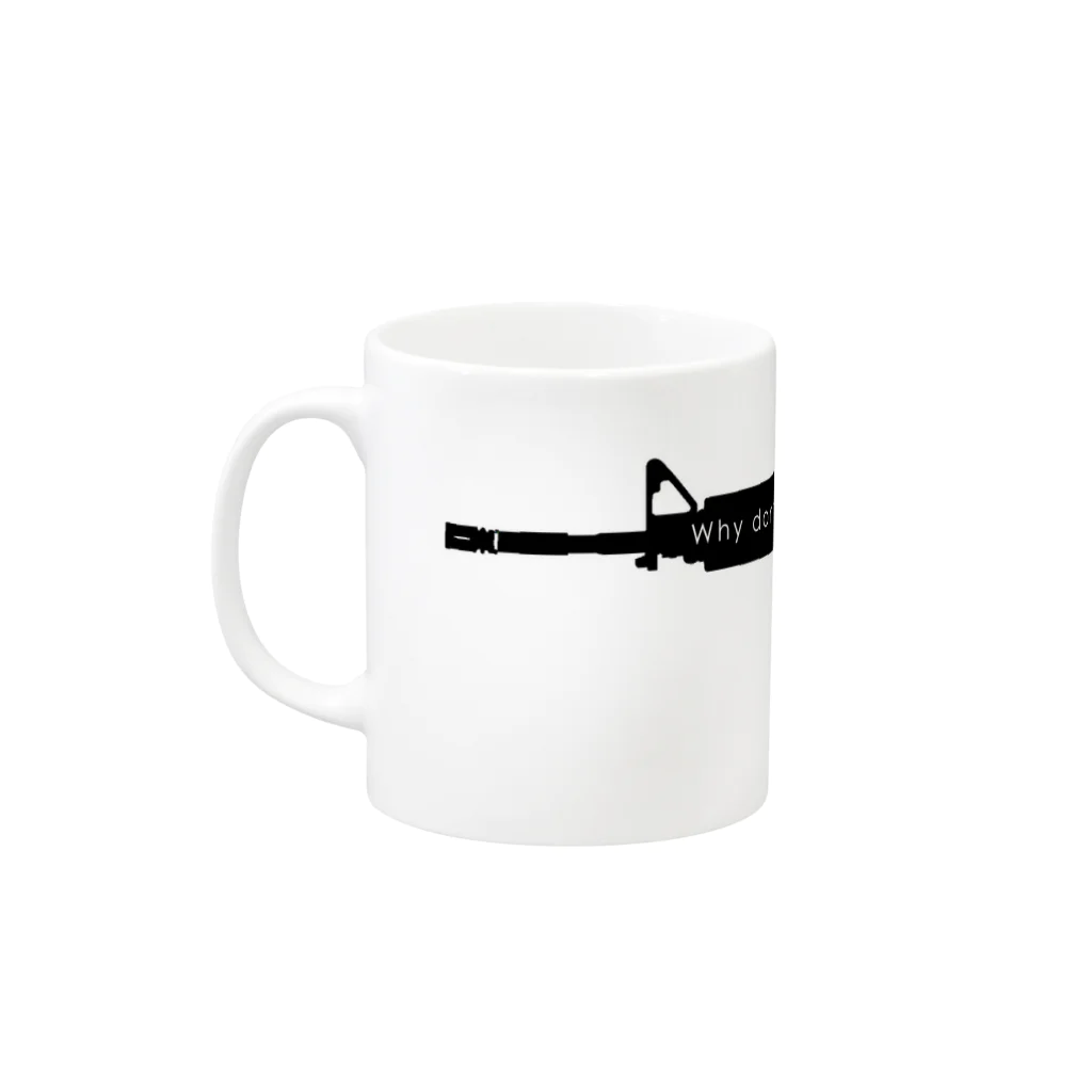 A.A.A.A worksのWar? Mug :left side of the handle