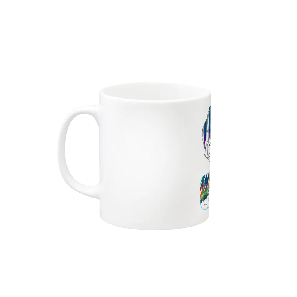 チーカマのいきものたち Mug :left side of the handle