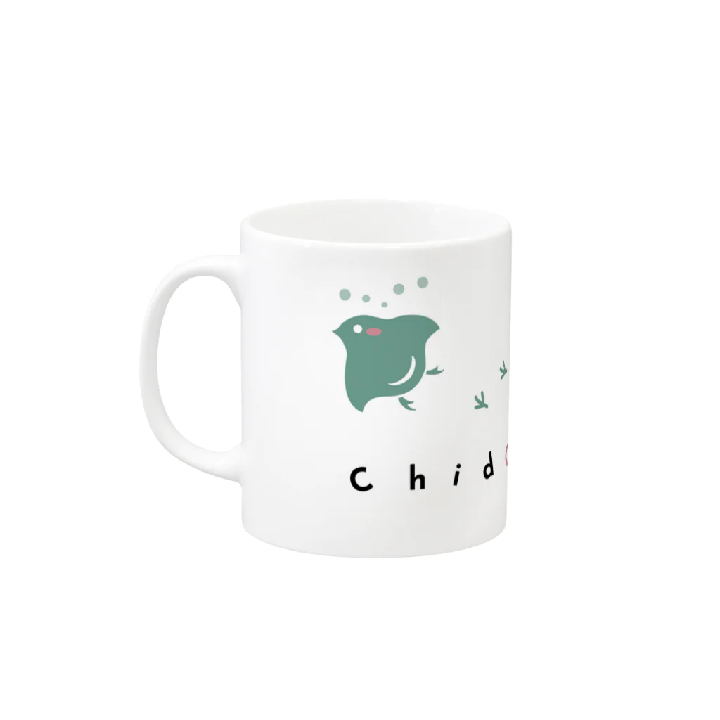 yukacaramelのCHIDORI-ASHI Mug :left side of the handle