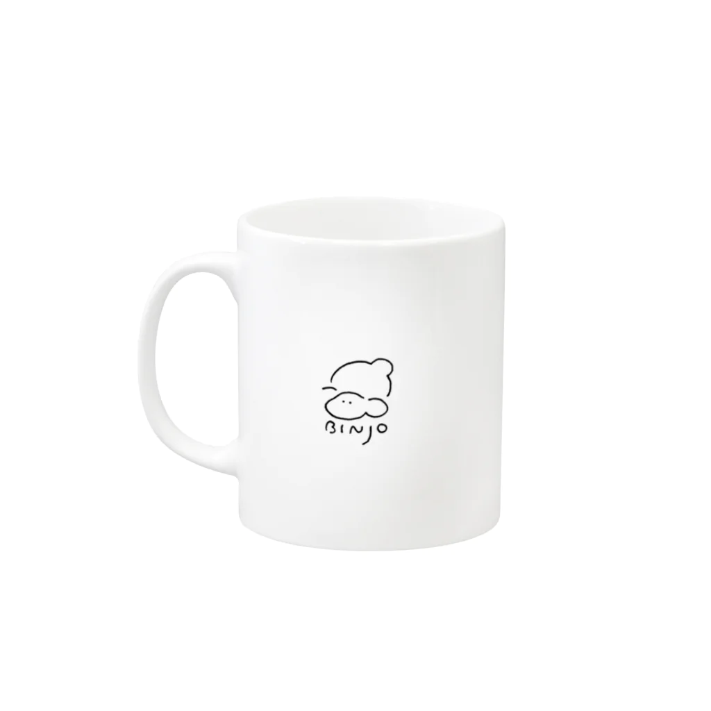 ko屋のサメと姉弟 Mug :left side of the handle