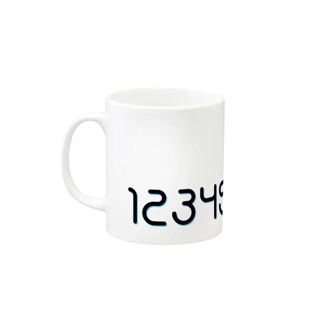 ジンジャージンジャーの数字モノ Mug :left side of the handle