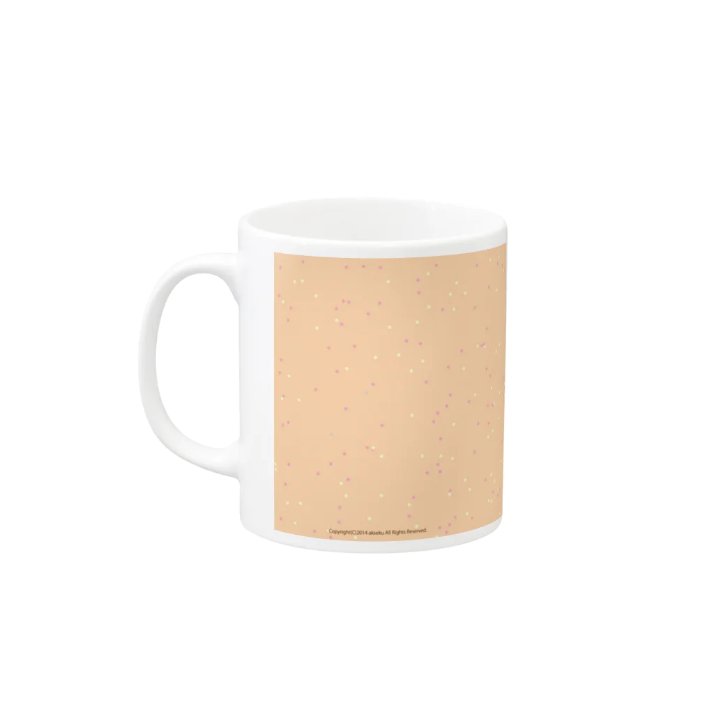あくせくな世界のsweets(ババロア) Mug :left side of the handle