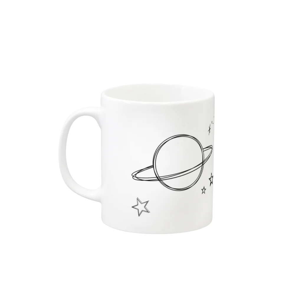 MOLLYの星　＜線＞ Mug :left side of the handle